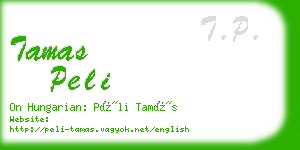 tamas peli business card